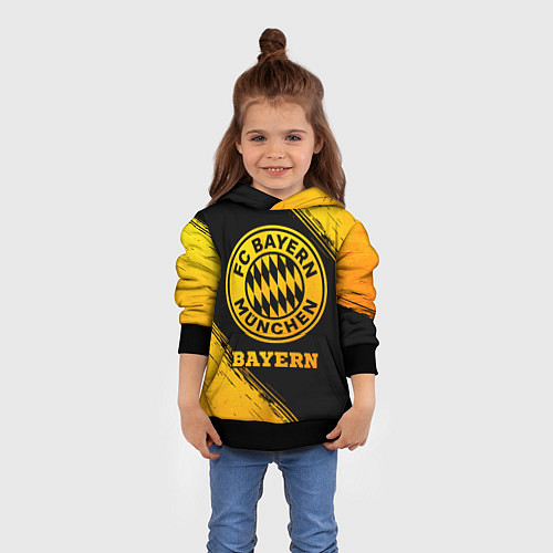 Детская толстовка Bayern - gold gradient / 3D-Черный – фото 4