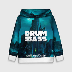 Толстовка-худи детская Dnb night, цвет: 3D-белый