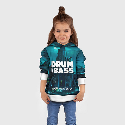 Детская толстовка Dnb night / 3D-Белый – фото 4