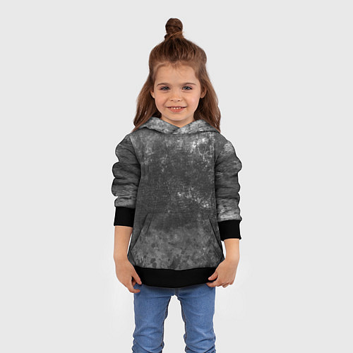 Детская толстовка Абстракция - серая шкура / 3D-Черный – фото 4