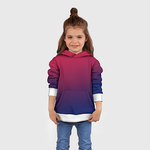 Детская толстовка Gradient red-blue / 3D-Белый – фото 4