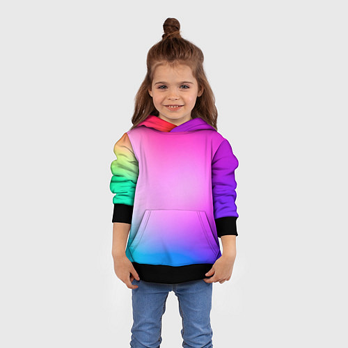 Детская толстовка Colorful gradient / 3D-Черный – фото 4