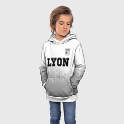 Толстовка-худи детская Lyon sport на светлом фоне посередине, цвет: 3D-белый — фото 2
