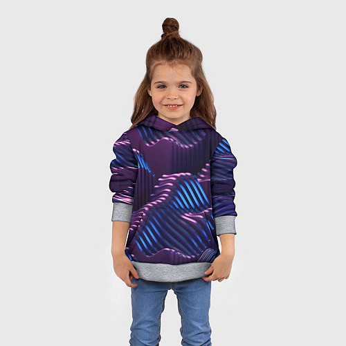 Детская толстовка Объемные пластины изгибающиеся / 3D-Меланж – фото 4