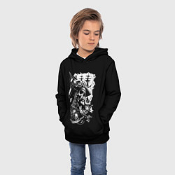 Толстовка-худи детская Pirate head, цвет: 3D-черный — фото 2