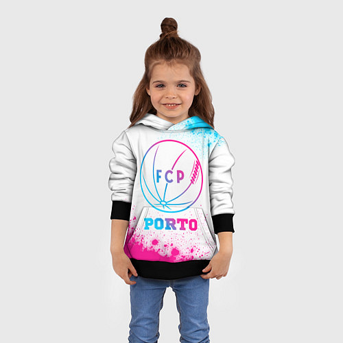 Детская толстовка Porto neon gradient style / 3D-Черный – фото 4