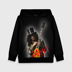 Толстовка-худи детская Slash музыкант группы Guns N Roses, цвет: 3D-черный