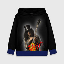 Толстовка-худи детская Slash музыкант группы Guns N Roses, цвет: 3D-синий