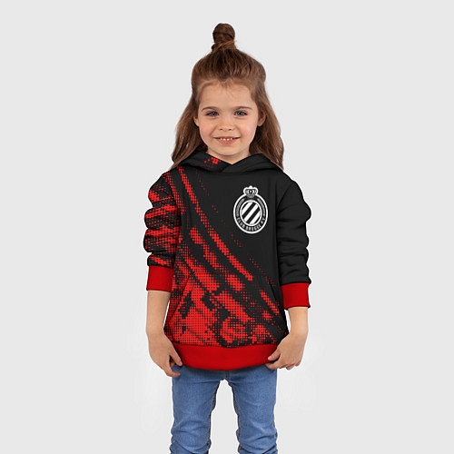 Детская толстовка Club Brugge sport grunge / 3D-Красный – фото 4