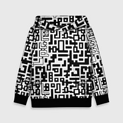 Детская толстовка Чёрно-белая глитч инфекция