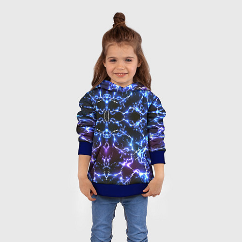 Детская толстовка Электрический разряд / 3D-Синий – фото 4
