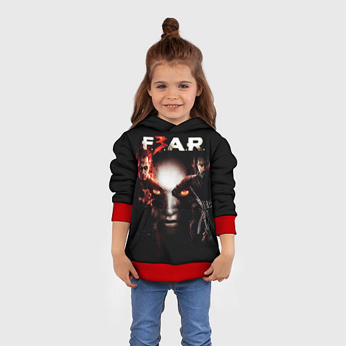 Детская толстовка FEAR 3 / 3D-Красный – фото 4