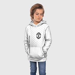 Толстовка-худи детская Manchester United sport на светлом фоне вертикальн, цвет: 3D-белый — фото 2