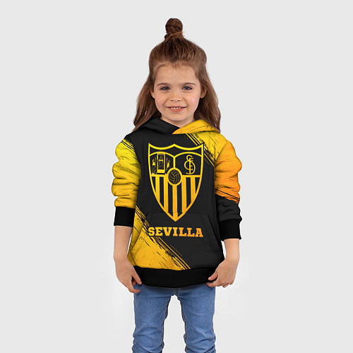 Детская толстовка Sevilla - gold gradient / 3D-Черный – фото 4