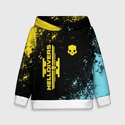 Толстовка-худи детская Helldivers 2: Skull Logo, цвет: 3D-белый