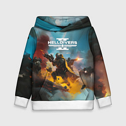 Толстовка-худи детская Helldivers 2: Art, цвет: 3D-белый