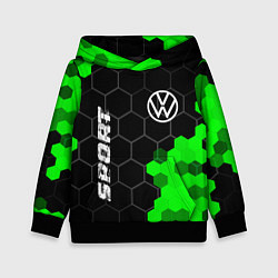 Детская толстовка Volkswagen green sport hexagon