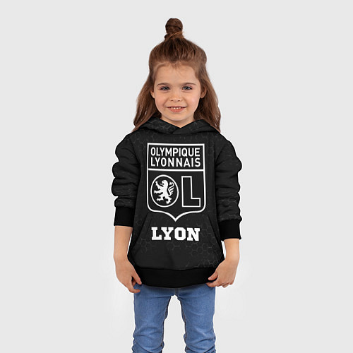 Детская толстовка Lyon sport на темном фоне / 3D-Черный – фото 4