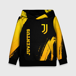 Толстовка-худи детская Juventus - gold gradient вертикально, цвет: 3D-черный