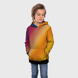 Толстовка-худи детская Абстракция солнечный луч, цвет: 3D-черный — фото 2