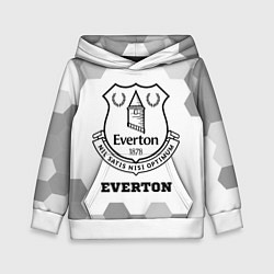 Толстовка-худи детская Everton sport на светлом фоне, цвет: 3D-белый