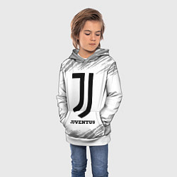 Толстовка-худи детская Juventus sport на светлом фоне, цвет: 3D-белый — фото 2