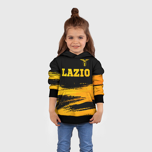 Детская толстовка Lazio - gold gradient посередине / 3D-Черный – фото 4