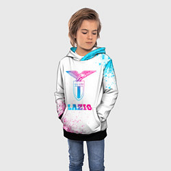 Толстовка-худи детская Lazio neon gradient style, цвет: 3D-черный — фото 2