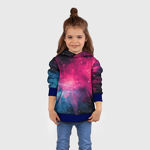 Детская толстовка Абстрактный космос фантастика / 3D-Синий – фото 4
