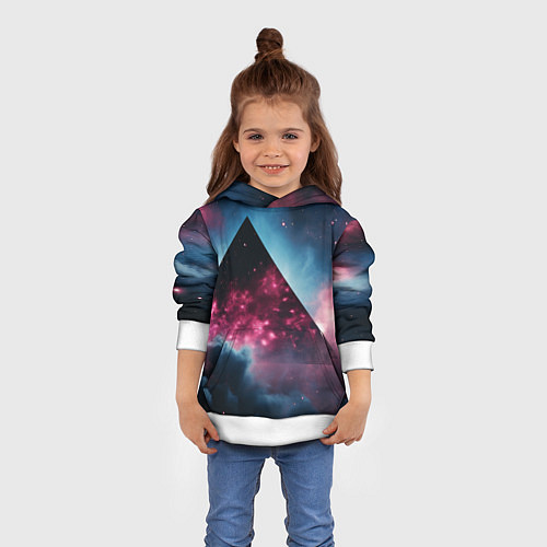 Детская толстовка Космическая пирамида / 3D-Белый – фото 4