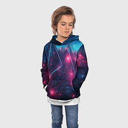 Толстовка-худи детская Конструкция с ярким свечением, цвет: 3D-белый — фото 2