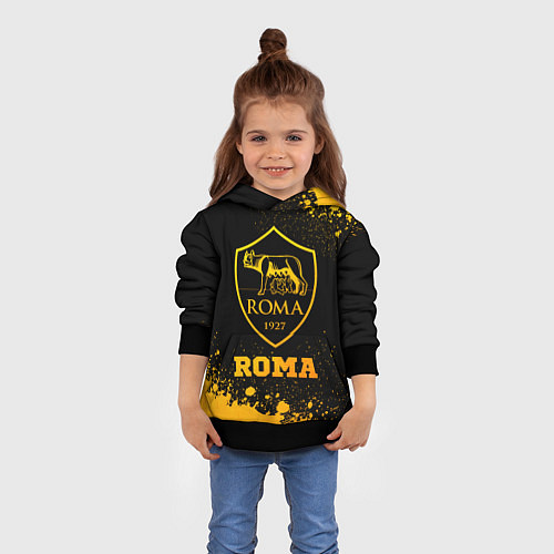 Детская толстовка Roma - gold gradient / 3D-Черный – фото 4