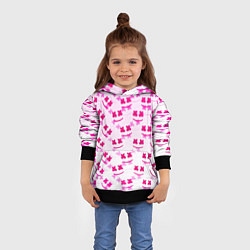 Толстовка-худи детская Marshmello pink colors, цвет: 3D-черный — фото 2