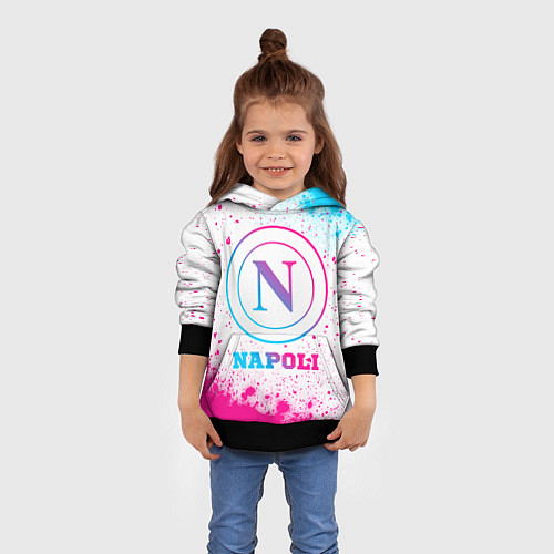 Детская толстовка Napoli neon gradient style / 3D-Черный – фото 4