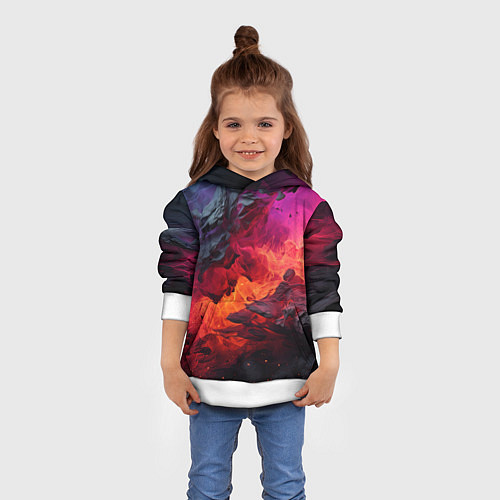 Детская толстовка Яркий абстрактный путь / 3D-Белый – фото 4