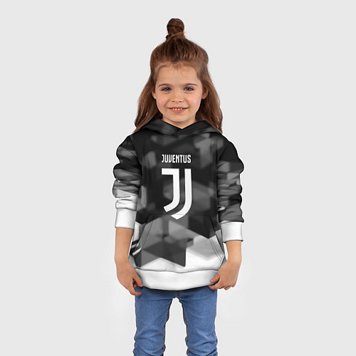 Детская толстовка Juventus geometry fc / 3D-Белый – фото 4