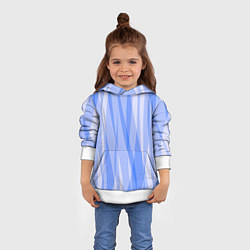 Толстовка-худи детская Полосатый сиренево-голубой пламенный, цвет: 3D-белый — фото 2