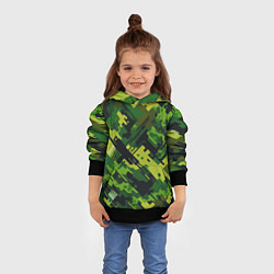 Толстовка-худи детская Camouflage - pattern ai art, цвет: 3D-черный — фото 2