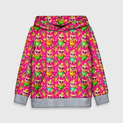 Детская толстовка Щенята и летний вайб паттерн