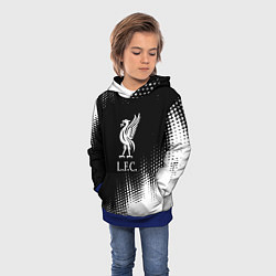 Толстовка-худи детская Liverpool краски, цвет: 3D-синий — фото 2