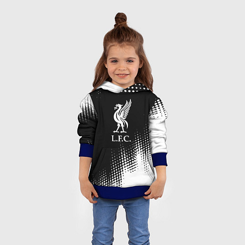 Детская толстовка Liverpool краски / 3D-Синий – фото 4
