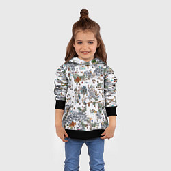 Толстовка-худи детская Герои 3 Карта Башни, цвет: 3D-черный — фото 2