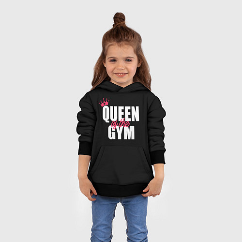 Детская толстовка Queen of the gym - crown / 3D-Черный – фото 4