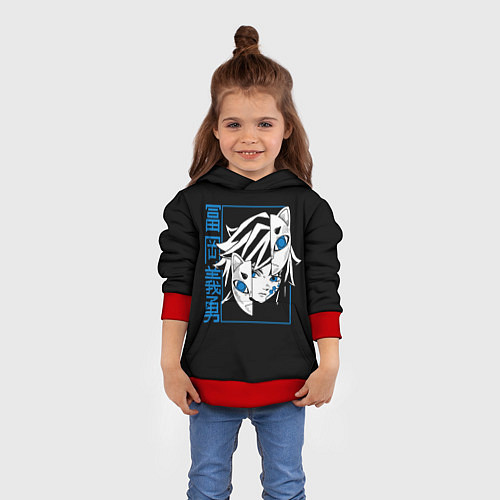 Детская толстовка Гийу Томиока - убийца демонов / 3D-Красный – фото 4