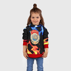 Толстовка-худи детская СССР битва огней, цвет: 3D-красный — фото 2