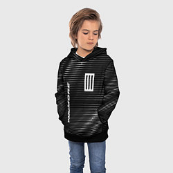 Толстовка-худи детская Paramore metal rock lines, цвет: 3D-черный — фото 2