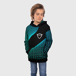 Толстовка-худи детская Genesis electro hexagon, цвет: 3D-черный — фото 2