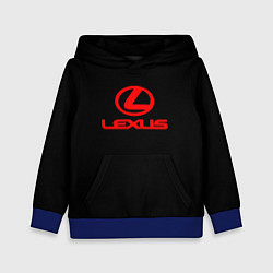 Толстовка-худи детская Lexus red logo, цвет: 3D-синий