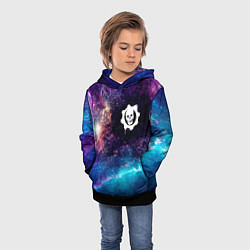 Толстовка-худи детская Gears of War space game, цвет: 3D-черный — фото 2