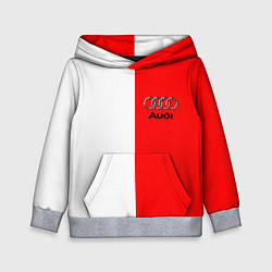 Толстовка-худи детская AUDI logo полосы, цвет: 3D-меланж
